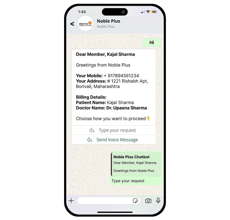 Noble plus whatsapp Agent